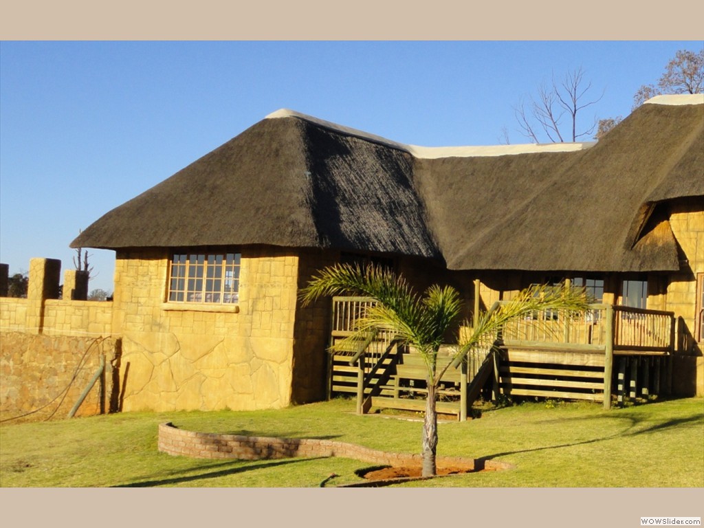 Sunset facing patio deck.